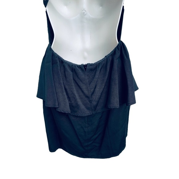 KEEPSAKE the label little black mini dress peplum ruffle sz small - Picture 5 of 12